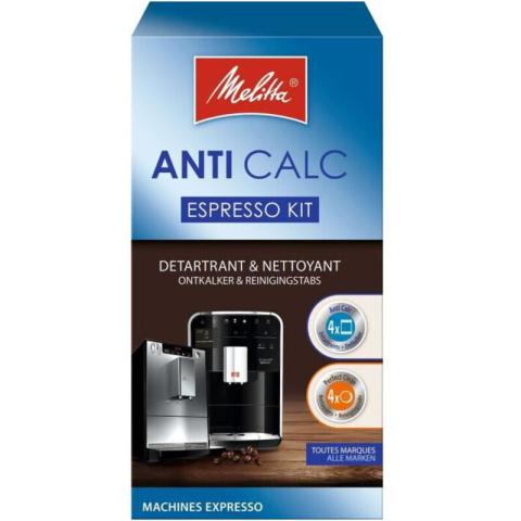 Kit de nettoyage - Melitta - Machines a Expresso - Anti Calc et Perfect Clean - Noir - Grains de café