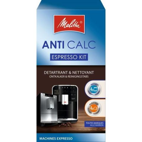 Kit de nettoyage - Melitta - Machines à Expresso - Anti Calc et Perfect Clean - Noir - Grains de café Kit de nettoyage - Melitta - Machines à Expresso - Anti Calc et Perfect Clean - Noir - Grains de café