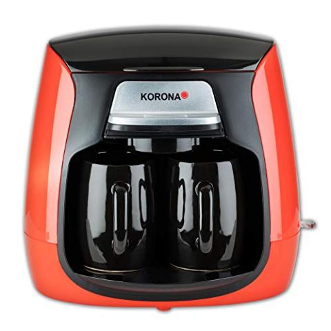 Korona 12208 Cafetière compacte 12208 Rouge/noir + filtre permanent | 2 tasses Mini en céramique | Mini machine à café Rouge Korona 12208 Cafetière compacte 12208 Rouge/noir + filtre permanent | 2 tasses Mini en céramique | Mini machine à café Rouge