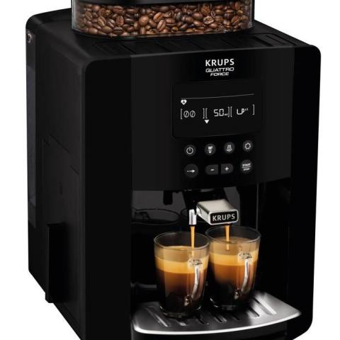 Krups Arabica noir Expresso Broyeur à grains  Machine à café automatique Ecran LCD EA817010