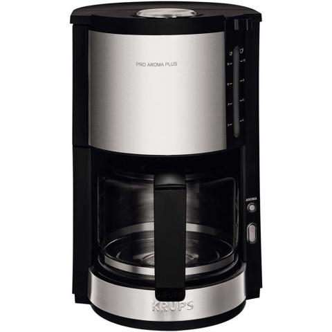 Krups cafetière électrique de 1,25L pour 10 tasses 1100W gris noir