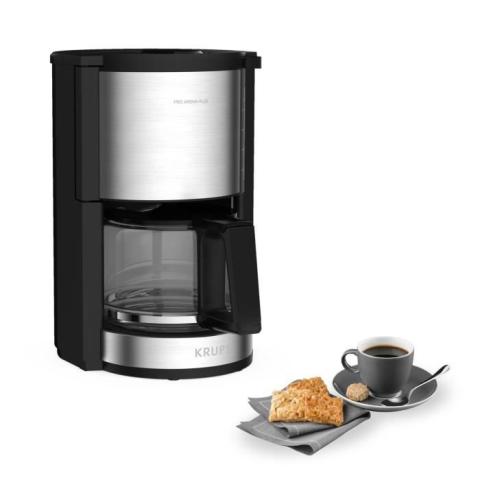 KRUPS Cafetière filtre électrique 1,25L Machine à café Pro Aroma Plus, 15 tasses, Noir Inox KM321010 KRUPS Cafetière filtre électrique 1,25L Machine à café Pro Aroma Plus, 15 tasses, Noir Inox KM321010