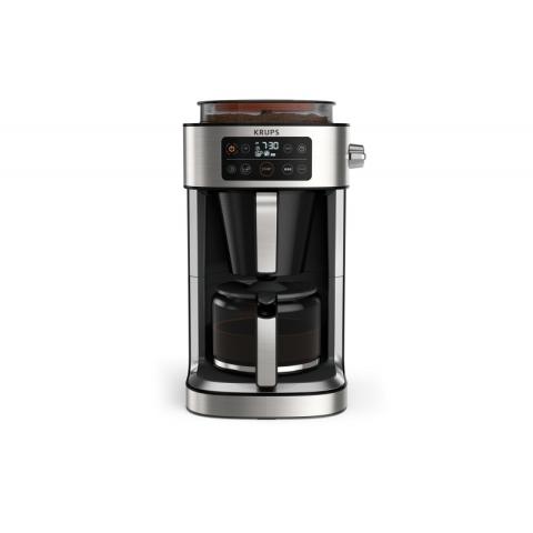 Krups – Cafetière Filtre Km760d – 1000w – 10 Tasses – Argent – Machine À Café Filtre Pour Café Moulu