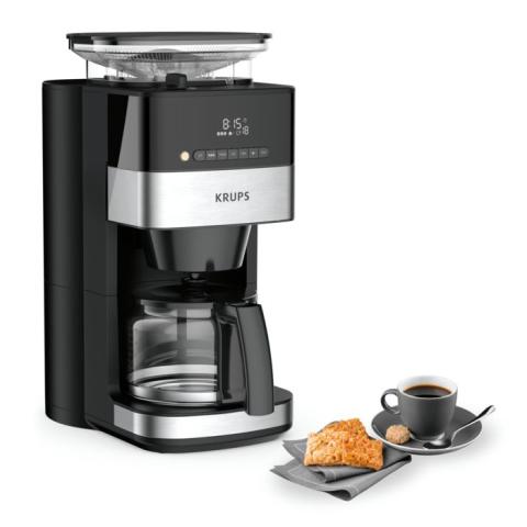 Krups Cafetière filtre programmable café grains ou loulu écran digital KM832810 Krups Cafetière filtre programmable café grains ou loulu écran digital KM832810