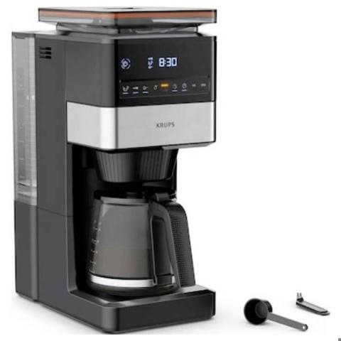 Krups Cafetière noir argent Nombre de tasse=18 avec broyeur écran