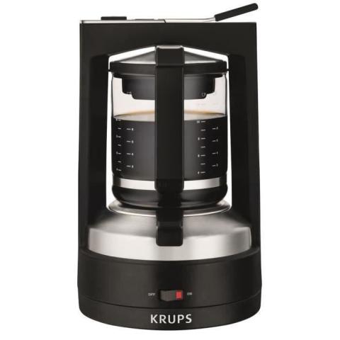 KRUPS - Cafetière à pression - 12 tasses - 850W - réservoir de 1 L - noir - T8 KRUPS - Cafetière à pression - 12 tasses - 850W - réservoir de 1 L - noir - T8
