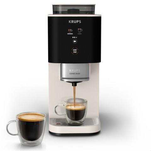 KRUPS Coffee Crush machine à café à grains ultra compacte nettoyage facile ivoire SA4001E0 KRUPS Coffee Crush machine à café à grains ultra compacte nettoyage facile ivoire SA4001E0
