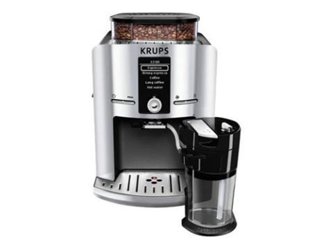 Krups EA 829E Latt'Espress - Machine à café automatique avec buse vapeur "Cappuccino" - 15 bar - argent/noir