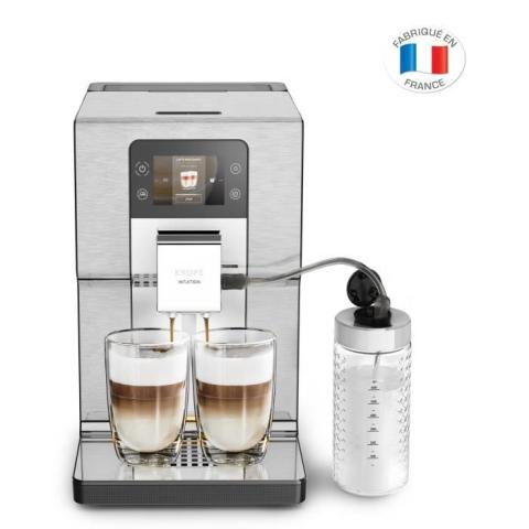KRUPS EA877D10 Intuition Experience+ Machine à café grains, 4 niveaux d'intensité, Personnalisable, Acier inoxydable brossé KRUPS EA877D10 Intuition Experience+ Machine à café grains, 4 niveaux d'intensité, Personnalisable, Acier inoxydable brossé