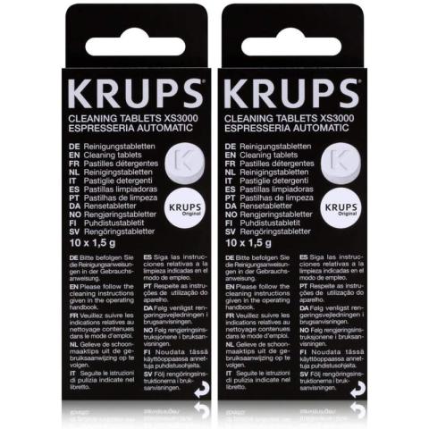 Krups - Lot de 2 boîtes de pastilles détergentes pour Cafetière XS300010 Krups - Lot de 2 boîtes de pastilles détergentes pour Cafetière XS300010