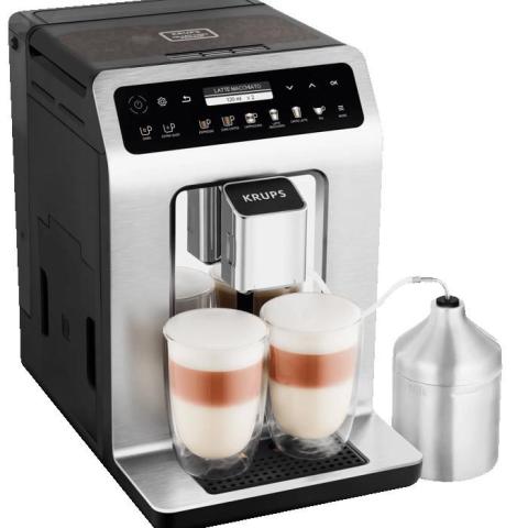 KRUPS Machine à café grain Connectée avec mousseur Nettoyage automatique EA894T10 KRUPS Machine à café grain Connectée avec mousseur Nettoyage automatique EA894T10