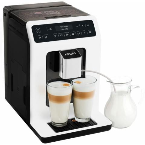 KRUPS Machine à café grains Broyeur à grain, 15 boissons 2 tasses simultanées Cafetière Espresso et Cappuccino Evidence EA890110 KRUPS Machine à café grains Broyeur à grain, 15 boissons 2 tasses simultanées Cafetière Espresso et Cappuccino Evidence EA890110