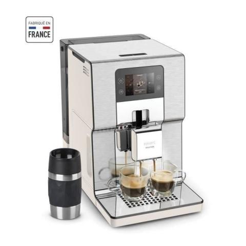 KRUPS Machine à café grains, Cafetière expresso, Cappuccino, Acier inoxydable brossé, 21 boissons chaudes ou froides EA877A10 KRUPS Machine à café grains, Cafetière expresso, Cappuccino, Acier inoxydable brossé, 21 boissons chaudes ou froides EA877A10