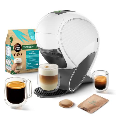 KRUPS Machine à café NESCAFÉ Dolce Gusto Dosettes compostables Néo Blanc KP850110 KRUPS Machine à café NESCAFÉ Dolce Gusto Dosettes compostables Néo Blanc KP850110