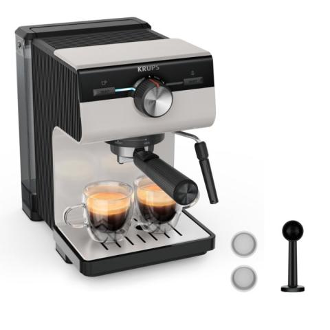 KRUPS Machine espresso manuelle Gris clair Authentic XP381B10 KRUPS Machine espresso manuelle Gris clair Authentic XP381B10