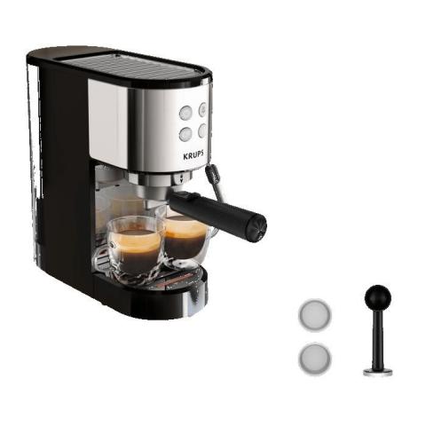 Krups Machine expresso manuelle inox design compact XP441810 Krups Machine expresso manuelle inox design compact XP441810