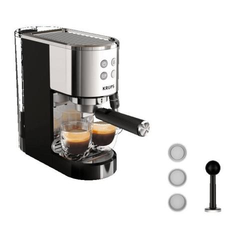 Krups Machine expresso à pompe inox Design compact Arrêt automatique Thermoblock XP444C10 Krups Machine expresso à pompe inox Design compact Arrêt automatique Thermoblock XP444C10