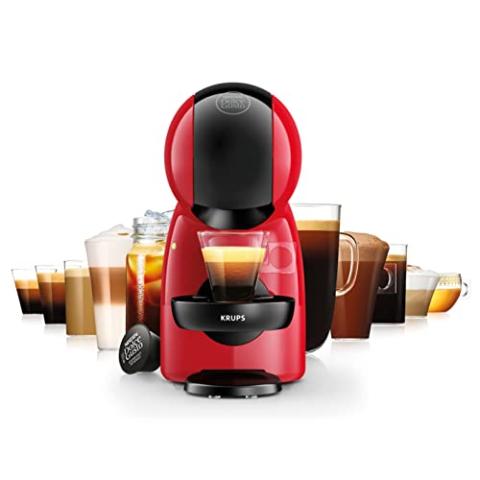 Krups Nescafé Dolce Gusto Piccolo XS rouge, Machine à café ultra compact, Cafetière à dosette, Multi-boissons, Intuitive, Pression 15 bars, Mode éco KP1A3510