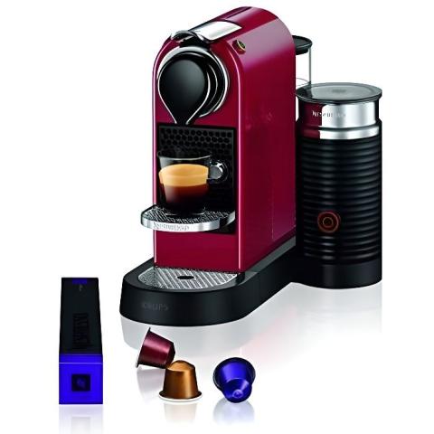 Krups Nespresso machine à café Machine à expresso autonome CITIZ & MILK rouge Krups Nespresso machine à café Machine à expresso autonome CITIZ & MILK rouge