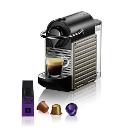 KRUPS NESPRESSO Pixie Machine à café expresso, Espresso Style Barista, Compacte Titane YY4127FD