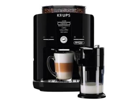 Krups Quattro Force EA82F8 Latt'Espress - Machine à café automatique avec buse vapeur "Cappuccino" - 15 bar - noir Krups Quattro Force EA82F8 Latt'Espress - Machine à café automatique avec buse vapeur "Cappuccino" - 15 bar - noir