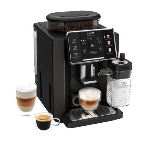KRUPS Sensation Lait M50 Machine à café automatique 3 recettes cafés 3 lactées noire EA912910 KRUPS Sensation Lait M50 Machine à café automatique 3 recettes cafés 3 lactées noire EA912910