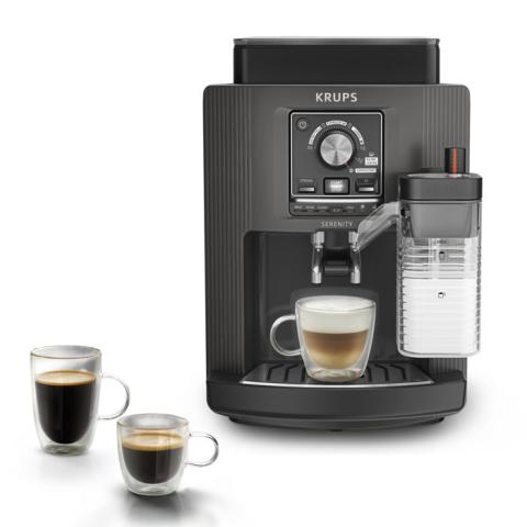 Krups Serenity Milk Machine espresso entièrement automatique 5 boissons Gris charbon EA402HE0 Krups Serenity Milk Machine espresso entièrement automatique 5 boissons Gris charbon EA402HE0
