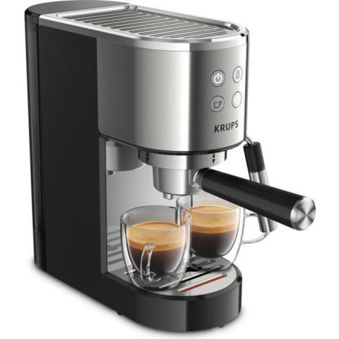 KRUPS - Virtuoso automatique inox - Machine à expresso XP442C11 - 15 bars - Buse vapeur KRUPS - Virtuoso automatique inox - Machine à expresso XP442C11 - 15 bars - Buse vapeur