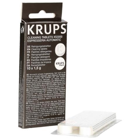 Krups xS3000 Détartrant Tablettes de nettoyage, accessoires pour Krups EA815E (lot de 10)