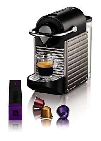 KRUPS - YY4127FD - Machine expresso Nespresso - PIXIE TITANE- Cafetière à dosettes - Machine à café - Cafetière expresso
