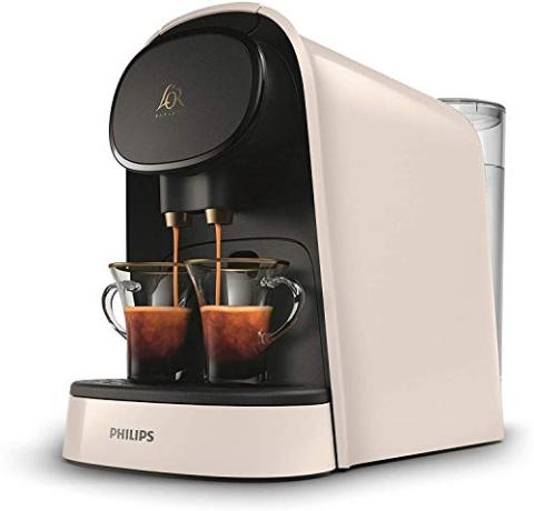 L'OR Barista LM8012/00 Machine à Café à Capsule Classique ou Double, 19 Bars de Pression, Réservoir 1 L, 9 Capsules Incluses - Blanc Satiné L'OR Barista LM8012/00 Machine à Café à Capsule Classique ou Double, 19 Bars de Pression, Réservoir 1 L, 9 Capsules Incluses - Blanc Satiné