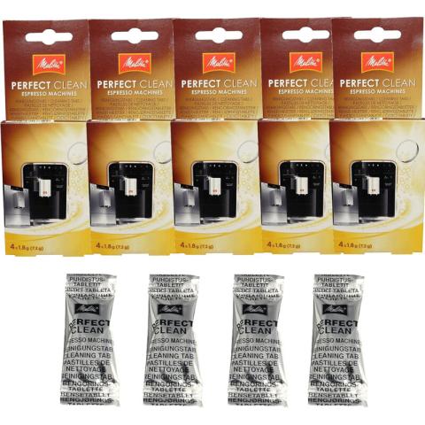 Lot de 5 pastilles detartrantes (4 x 1,8g) pour Cafetiere Melitta 6762481 Lot de 5 pastilles detartrantes (4 x 1,8g) pour Cafetiere Melitta 6762481