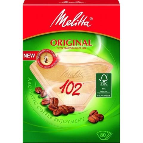 Lot De 80 Filtres À Café Brun Numéro 102 – Ultra-résistants À La Déchirure – Compatibles Avec Cafetières Classiques – Melitta