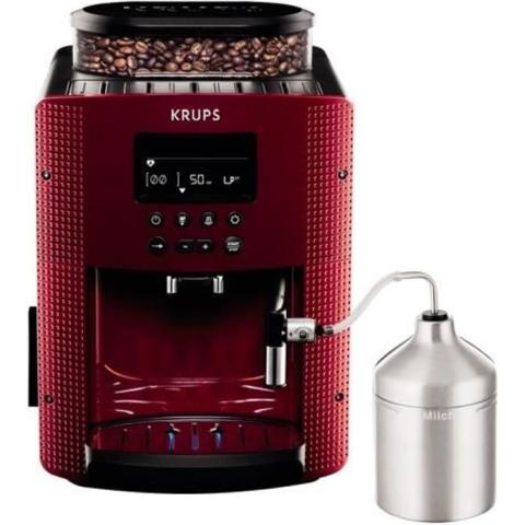 Machine à café automatique Krups EA8165 - Espresso - Grains de café - 15 bar - Rouge pistil