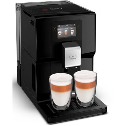 Machine à café broyeur à grain, Ecran tactile couleur, 11 recettes préenregistrées, Indicateurs lumineux intuitif, accès bacs en frontal, Nettoyage