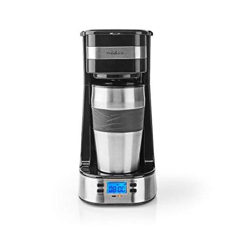 Machine à café | Capacité maximale: 0.4 l | Nombre de tasses à la fois: 1 | Allumer la minuterie | Argent/Noir