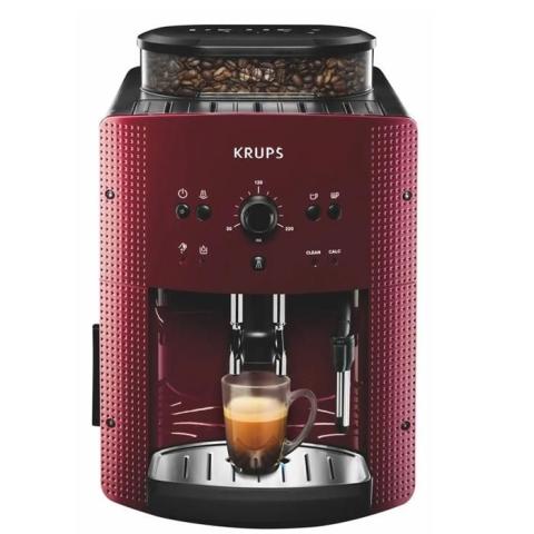 Machine à café - KRUPS - EA8107 - Rouge - 15 bar - Compatible café moulu Machine à café - KRUPS - EA8107 - Rouge - 15 bar - Compatible café moulu