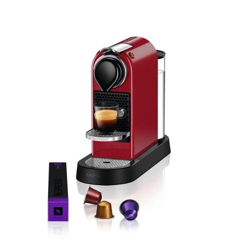 Machine à café - KRUPS - Nespresso CITIZ ROUGE - 19 bars - Réservoir amovible - Compatible capsules Machine à café - KRUPS - Nespresso CITIZ ROUGE - 19 bars - Réservoir amovible - Compatible capsules