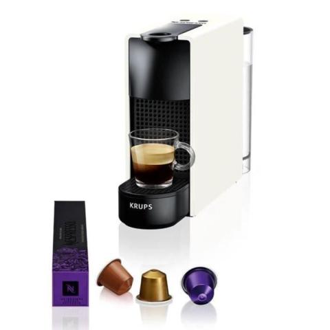 Machine à café KRUPS NESPRESSO ESSENZA MINI Blanche Cafetière à capsules Espresso YY2912FD Machine à café KRUPS NESPRESSO ESSENZA MINI Blanche Cafetière à capsules Espresso YY2912FD