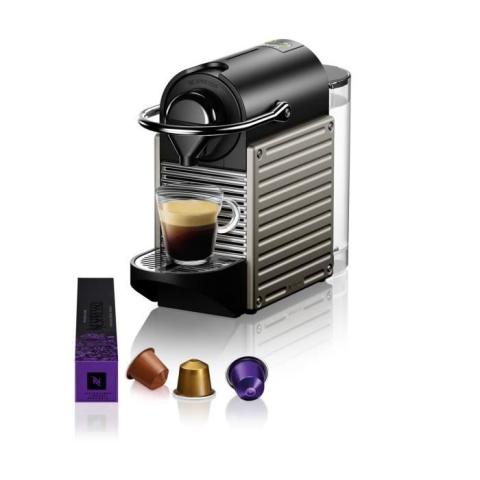 Machine à café KRUPS NESPRESSO PIXIE Titane Cafetière à capsules espresso YY4127FD Machine à café KRUPS NESPRESSO PIXIE Titane Cafetière à capsules espresso YY4127FD