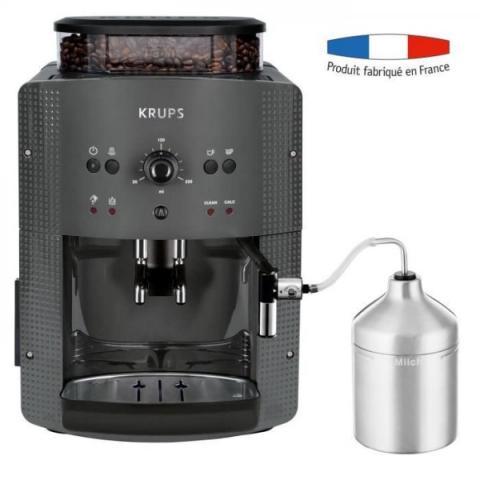 Machine a Cafe KRUPS YY4451FD  automatique avec broyeur a grains Essential avec mousseur a lait - Pression 15 bars - Grise