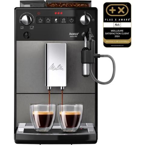 Machine à café - MELITTA - Avanza F270-100 - Réservoir d'eau 1,5 L - Réservoir à grains 250 g - 1450 W - Gris titanium Machine à café - MELITTA - Avanza F270-100 - Réservoir d'eau 1,5 L - Réservoir à grains 250 g - 1450 W - Gris titanium