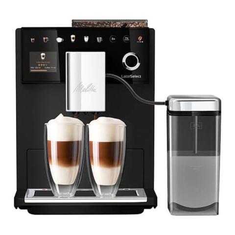 Machine à café - MELITTA - Latte Select F630-212 - Acier inoxydable - 1400 W - 18 l - Noir givré Machine à café - MELITTA - Latte Select F630-212 - Acier inoxydable - 1400 W - 18 l - Noir givré