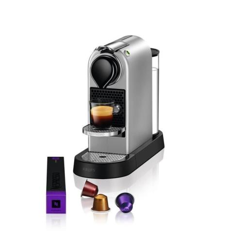 Machine à Café Nespresso Krups Citiz Argent Cafetière à Capsules YY4118FD Machine à Café Nespresso Krups Citiz Argent Cafetière à Capsules YY4118FD