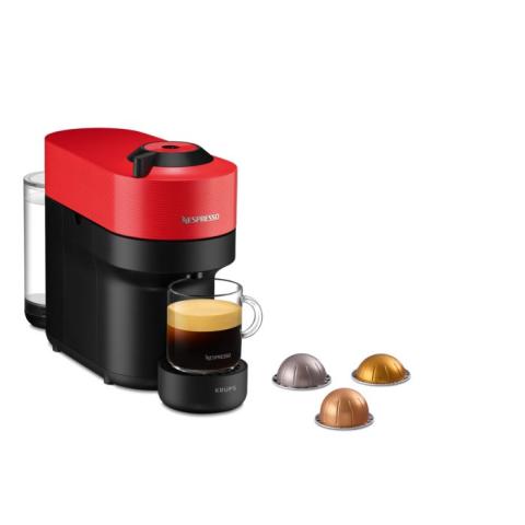 Machine à Café Nespresso Krups Vertuo POP Rouge Cafetière à Capsules YY4888FD Machine à Café Nespresso Krups Vertuo POP Rouge Cafetière à Capsules YY4888FD