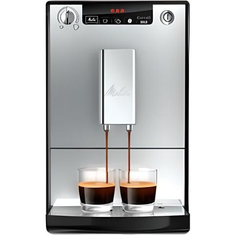 Machine à expresso automatique Melitta E 950-103 - Café en grains - Broyeur intégré - Argent