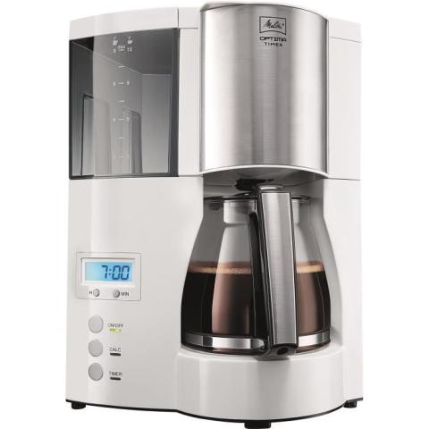 MELITTA 100801 Cafetière filtre programmable Optima Timer - Blanc MELITTA 100801 Cafetière filtre programmable Optima Timer - Blanc