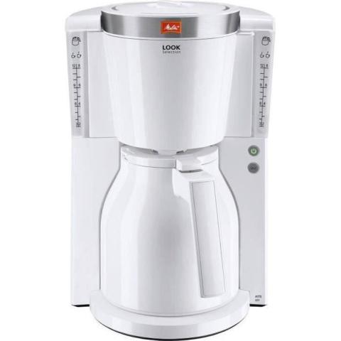 MELITTA 1011-11 Cafetière Look IV Therm Selection 1011-11 Blanc/Acier Brossé
