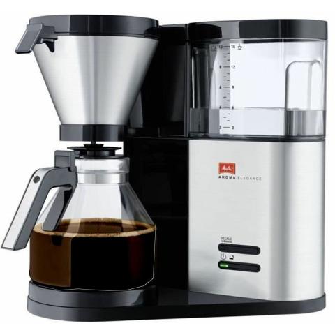 Melitta - 1012-01 Cafetiere filtre Aroma Elegance Glass Basis - Noir/ Acier brossé Melitta - 1012-01 Cafetiere filtre Aroma Elegance Glass Basis - Noir/ Acier brossé