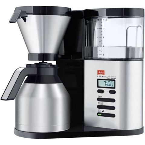 MELITTA 1012-06 Cafetière Aroma Elegance Therm DeLuxe 1012-06 Noir/Acier brossé